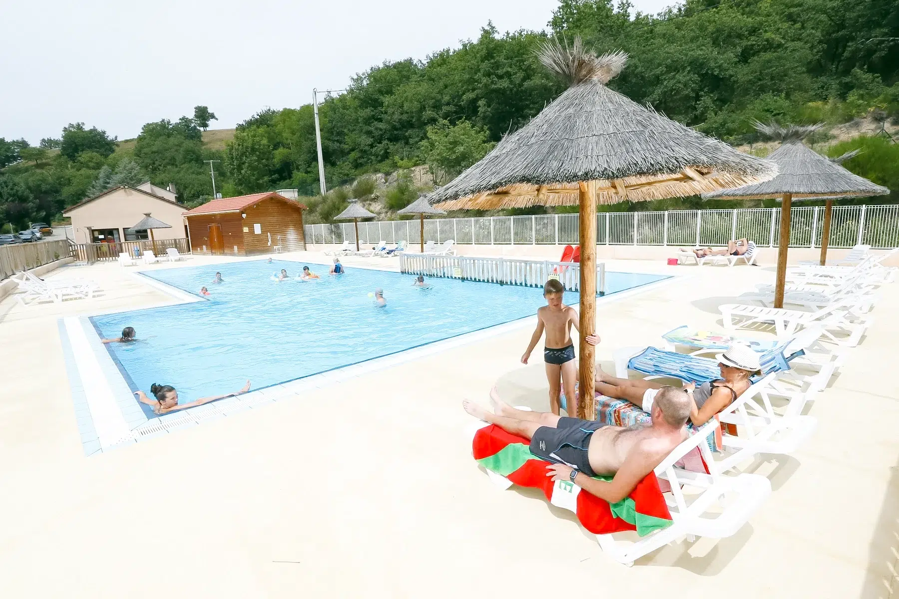 Camping Paradis val de Coise outdoor swimming pool
