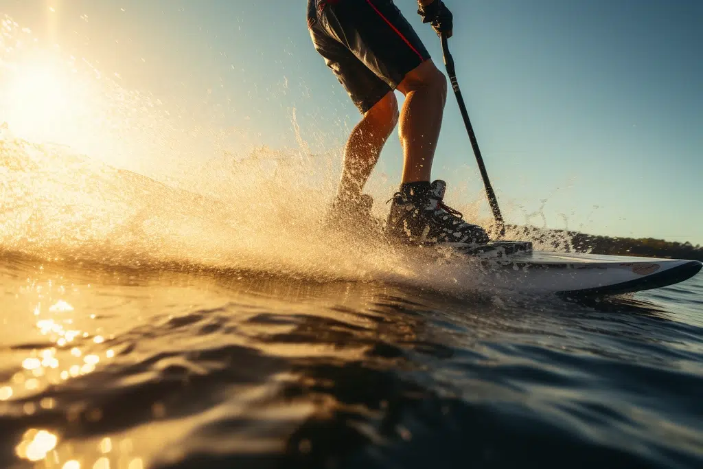 water skiing on the lake